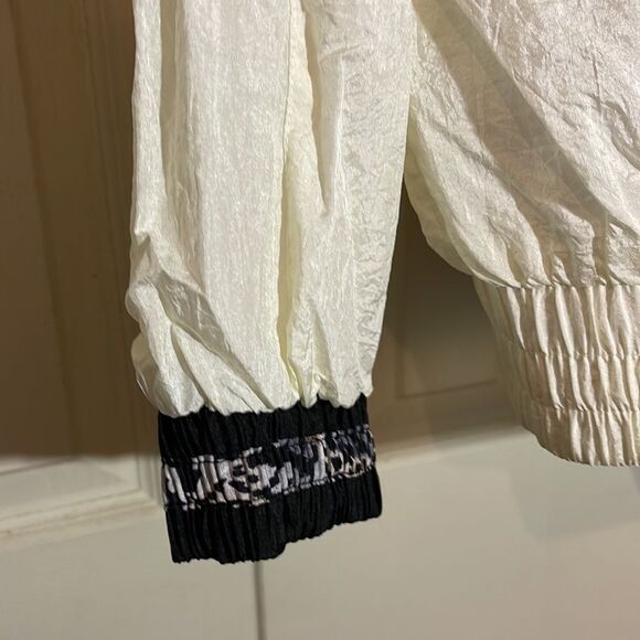 Vintage Ville Franche 1990s Colorblock Windbreaker Jacket Animal Print M - Picture 14 of 16